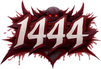 1444 ব্র্যান্ডের উষ্ণ বাদামি লোগো
